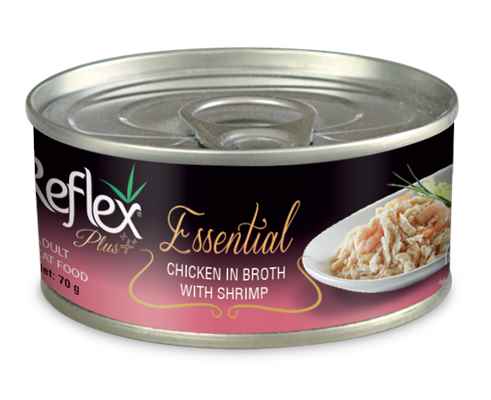 REFLEX PLUS ESSENTIAL KEDİ  TAVUK&KARİDESLİ 70GR