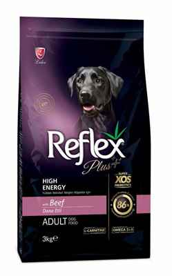 Reflex Plus Yüksek Aktiviteli Yetişkin Köpekler İçin Dana Etli Köpek Maması 3 Kg