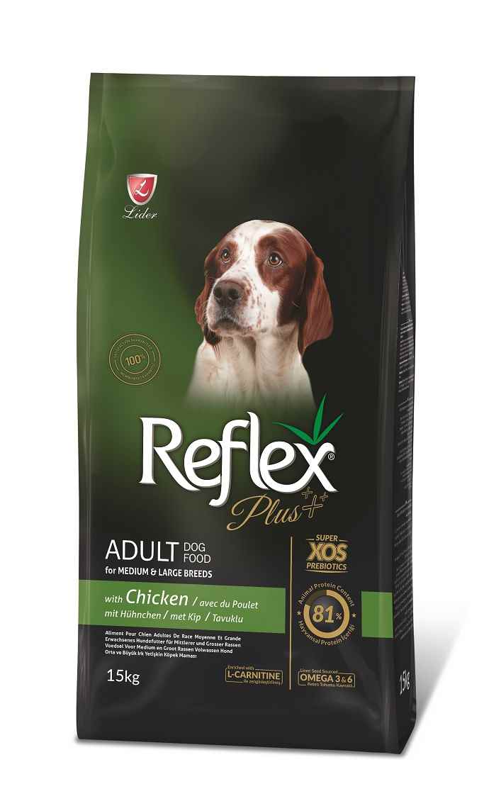 R.PLUS ORTABÜYÜK IRK CHİCKEN YETİŞKN KÖPEK MAMASI 15KG