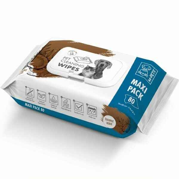 M-PETS COCONUTLU KEDİ/KÖPEKLER İÇİN TEMİZLİK MENDİLİ