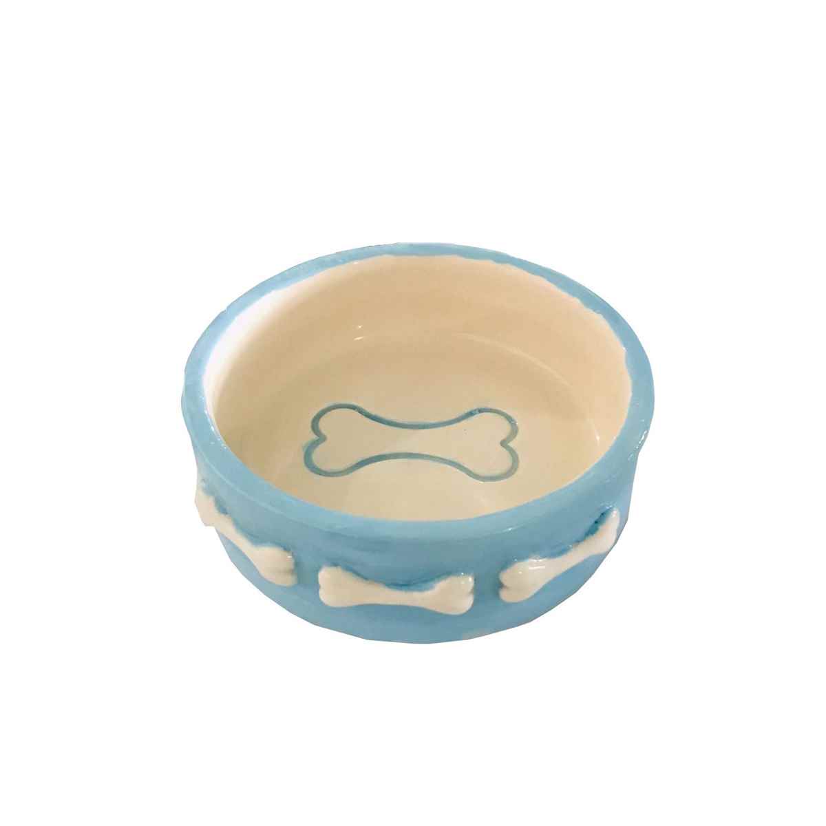 SERAMİK KÖPEK MAMA KABI MAVİ