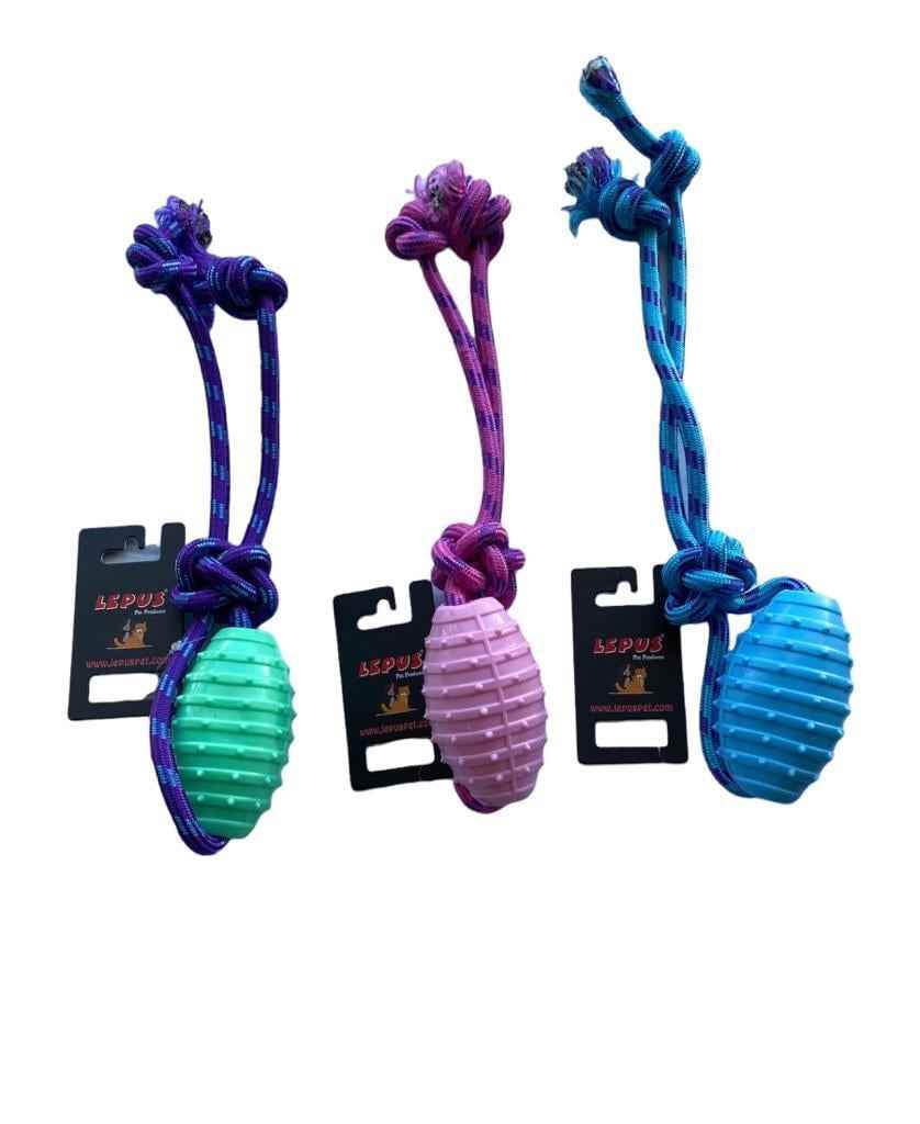 KÖPEKLER İÇİN KAUÇUK İPLİ BALL OYUNCAK