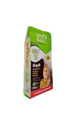 Mr. Balky Chicken & Rice Adult Cat 15kg 30/14 Yetişkin Kedi/ Tavuklu Pirinçli BALKABAĞI