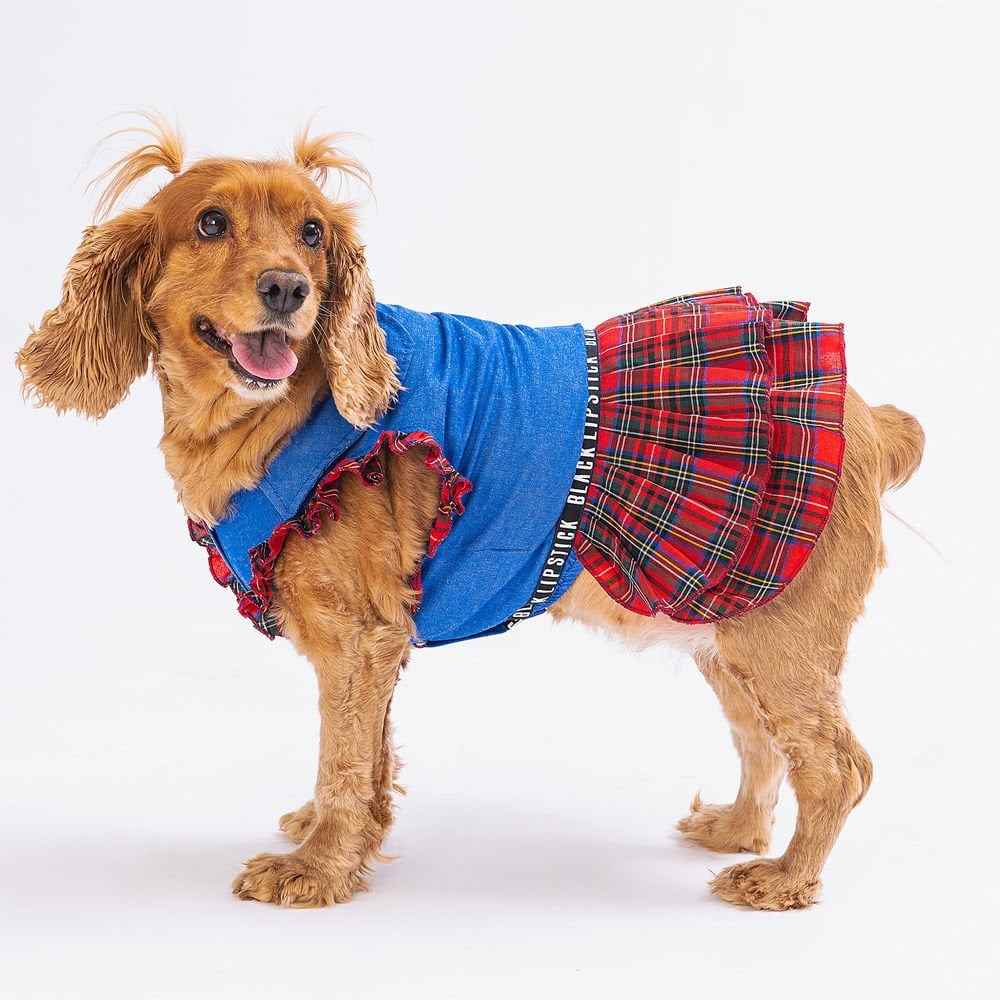 Denim Plaid Dress (6