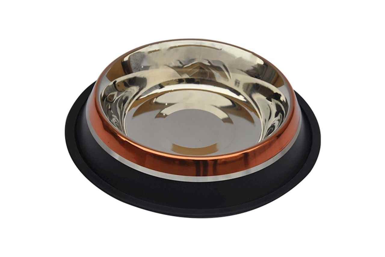 Kaymaz Tabanlı İki Renkli Mama ve Su Kabı (M)