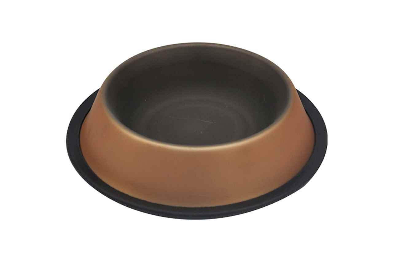 Kaymaz Tabanlı İç Dış Renkli Mama ve Su Kabı (XS)