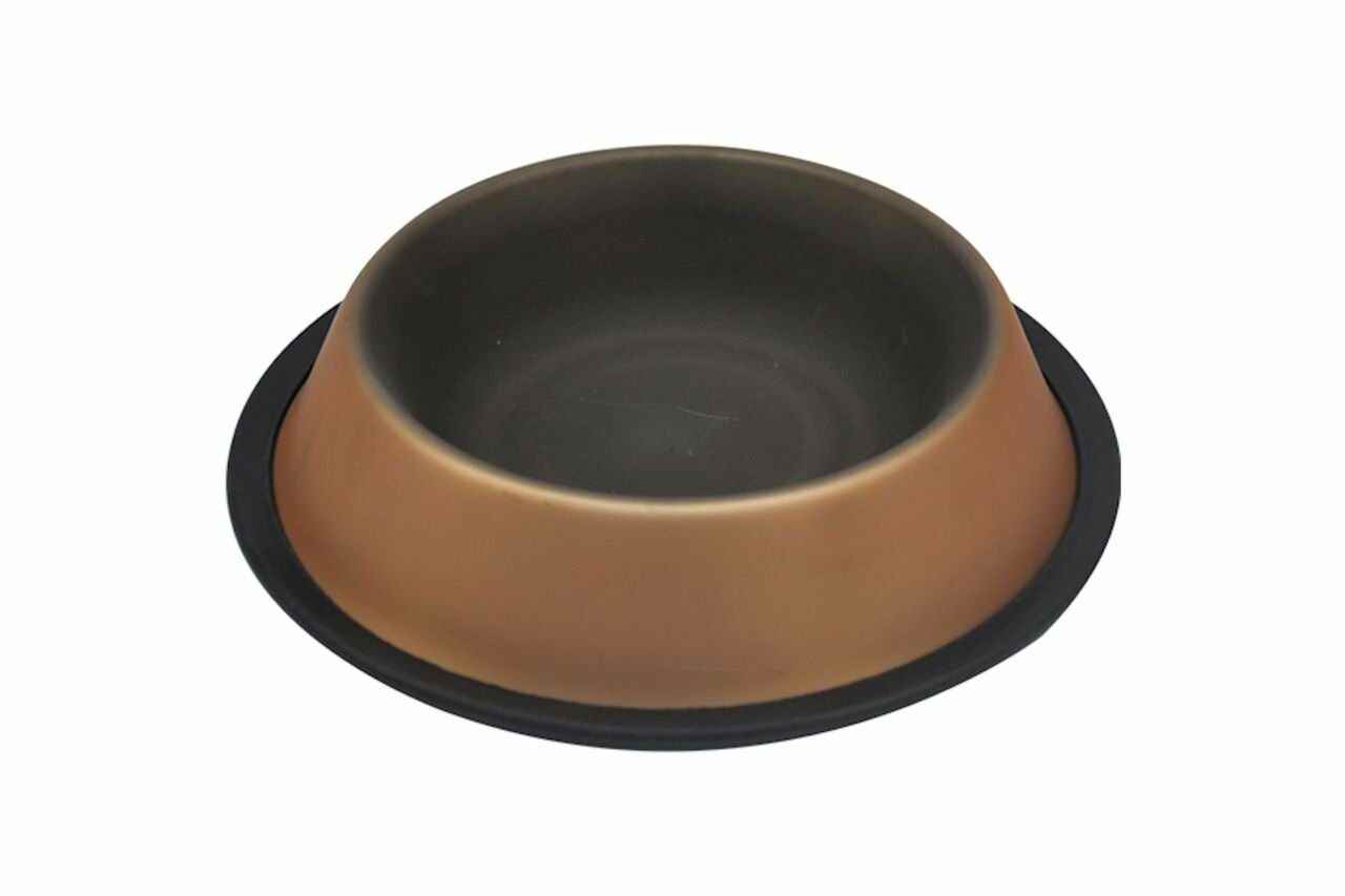 Kaymaz Tabanlı İç Dış Renkli Mama ve Su Kabı (XL)