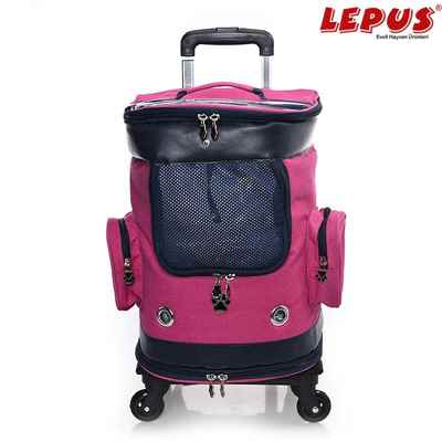 Tekerlekli Kanvas Çanta - Pembe