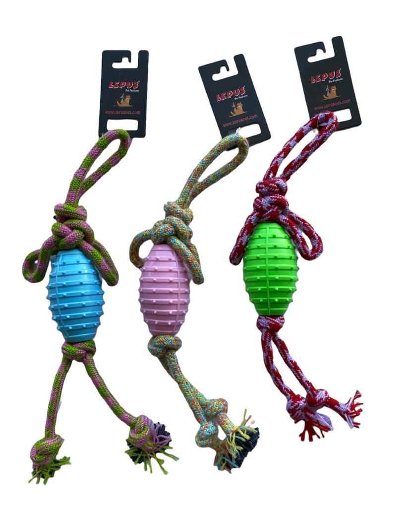 KÖPEKLER İÇİN KAUÇUK İPLİ BALL OYUNCAK