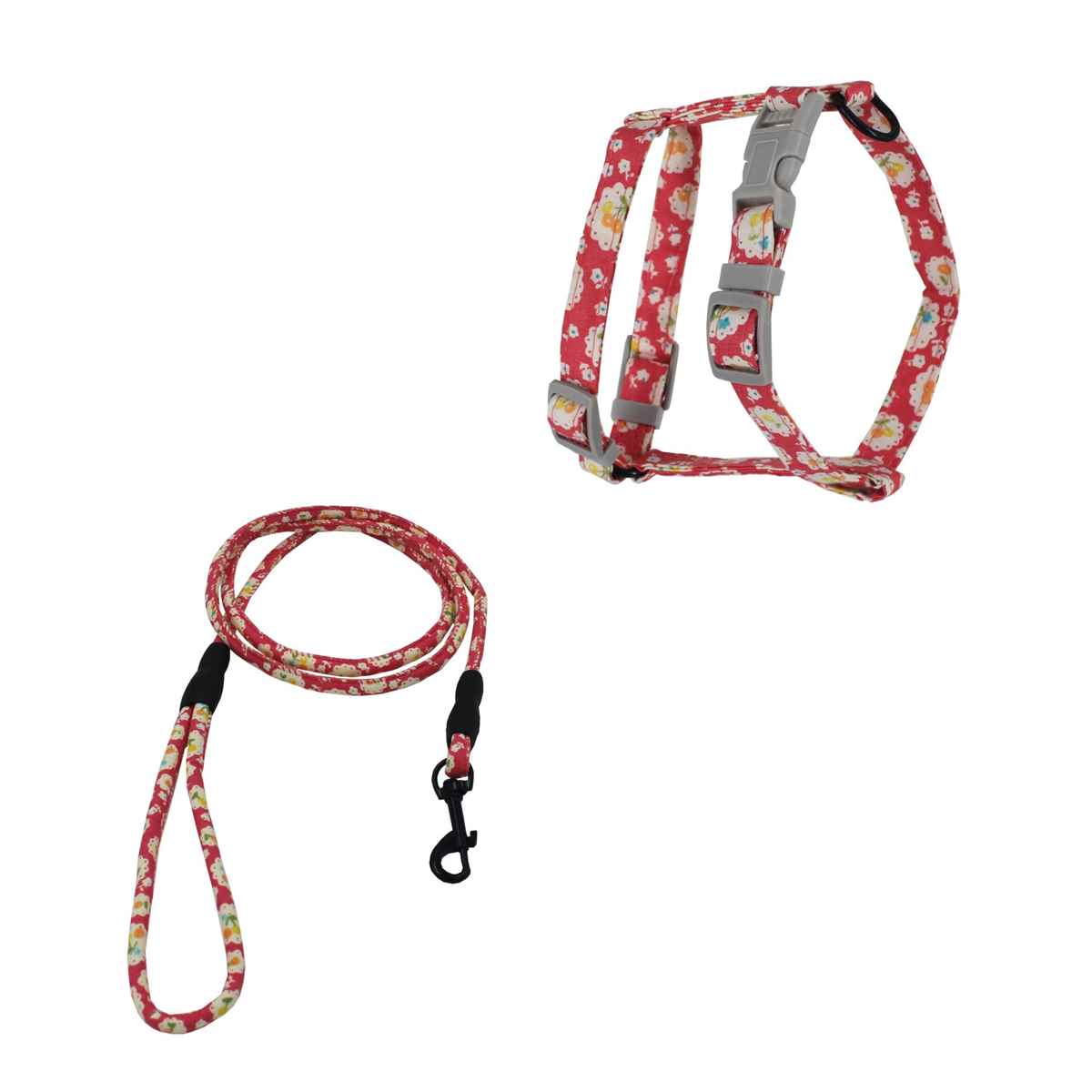 ÇİÇEK DESENLİ GÖĞÜS TASMASI+GEZDİRME (M)