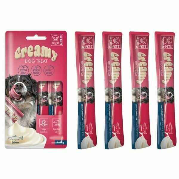 M-PETS KÖPEK ÖDÜLÜ CREAMY SOMON BALIKLI 4X15GR (10LU PAKET)