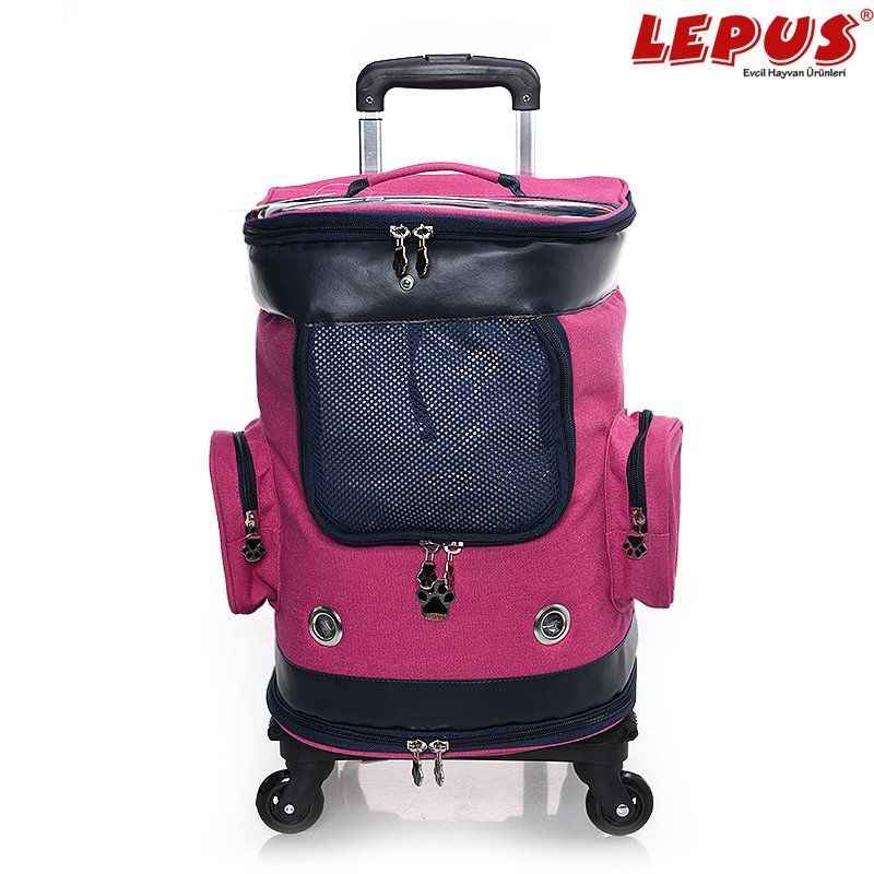 Tekerlekli Kanvas Çanta - Pembe