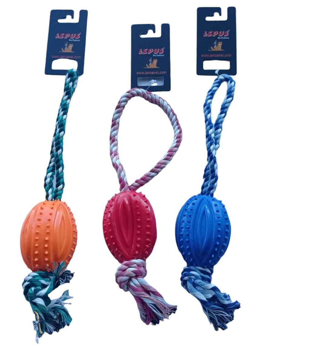 KÖPEKLER İÇİN KAUÇUK İPLİ BALL OYUNCAK