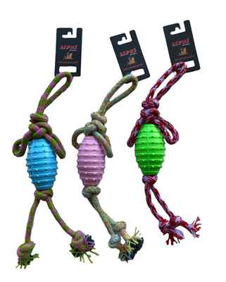 KÖPEKLER İÇİN KAUÇUK İPLİ BALL OYUNCAK