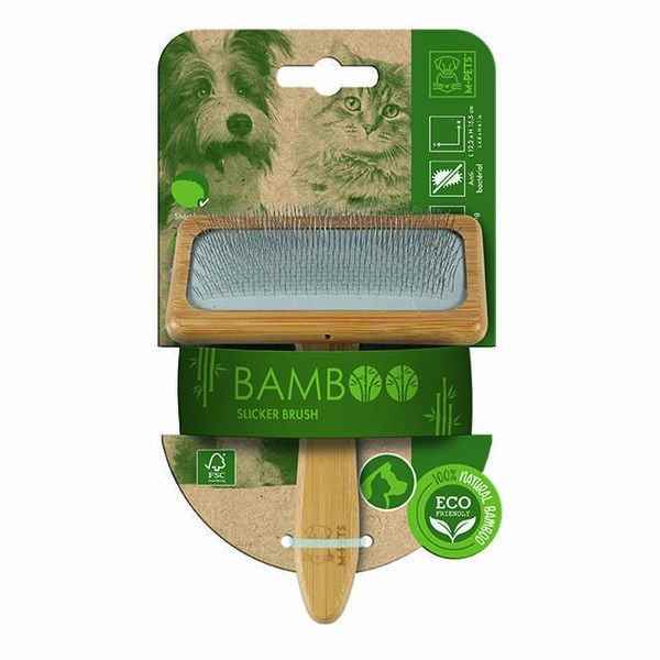 M-PETS BAMBOO İNCE TELLİ FIRÇA (L)