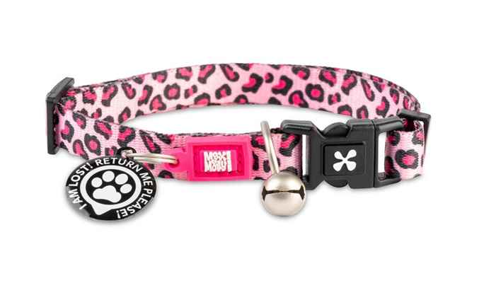 Max & Molly Smart ID Leopard Pink Kedi Boyun Tasması