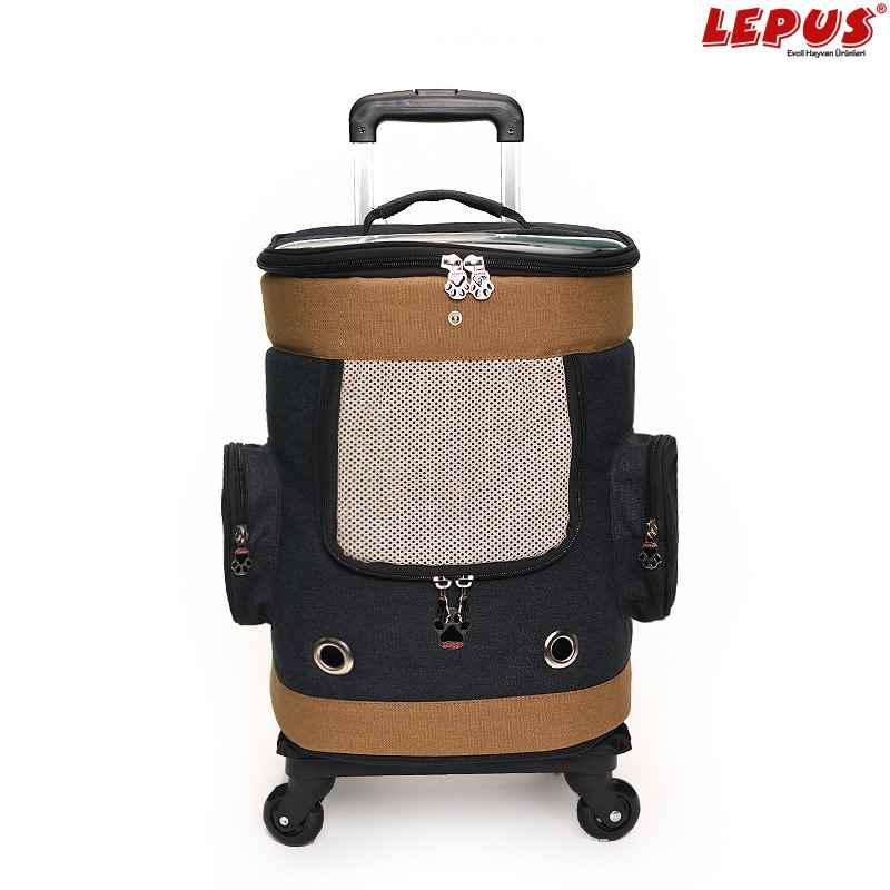 TEKERLEKLİ KANVAS ÇANTA LACİVERT