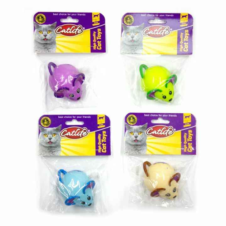 KEDİLER İÇİN KURMALI RENKLİ FARE