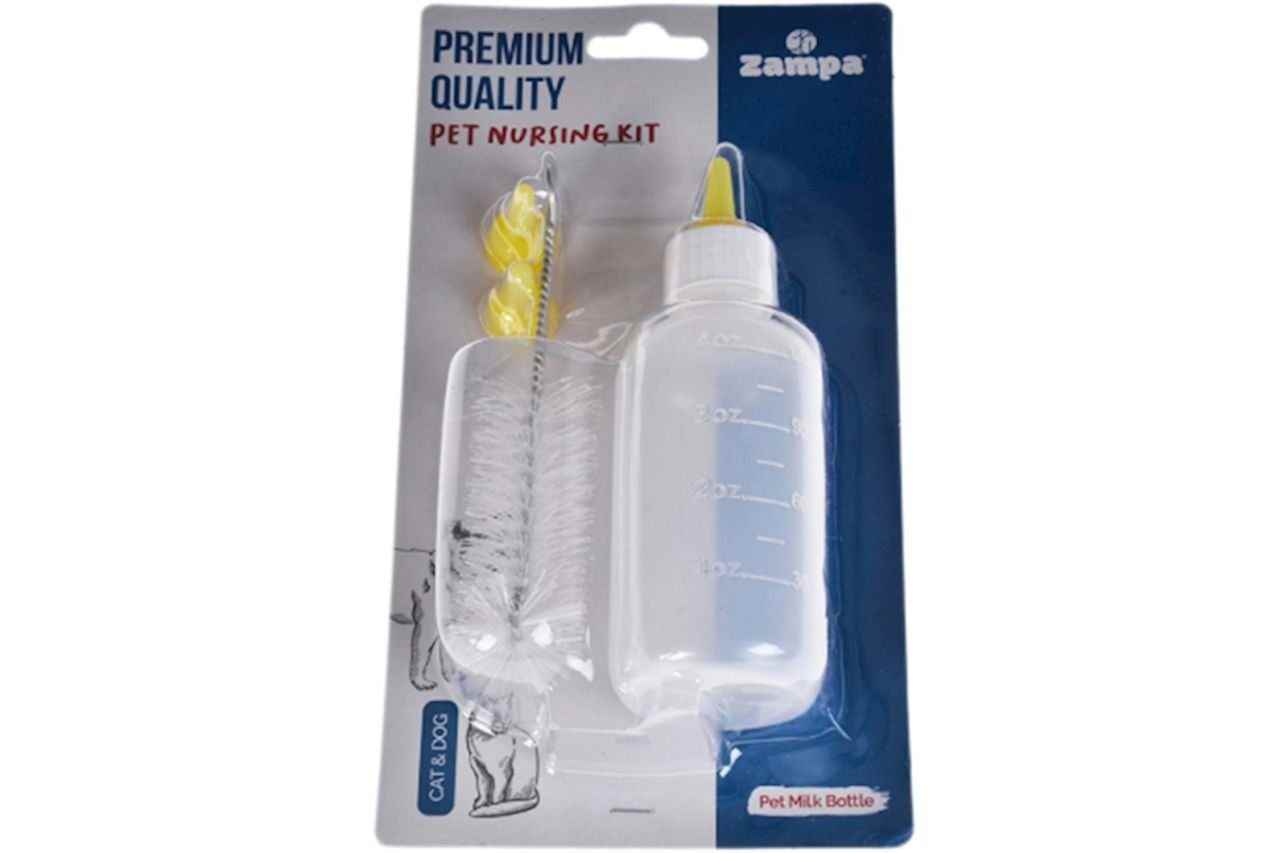 Yavru Kedi ve Köpek Biberon & Temizleme Fırçası