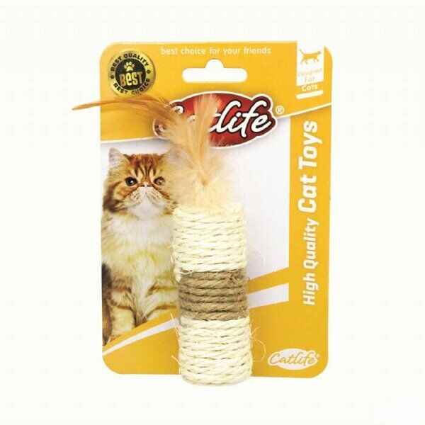 KEDİLER İÇİN TÜYLÜ SİLİNDİR OYUNCAK