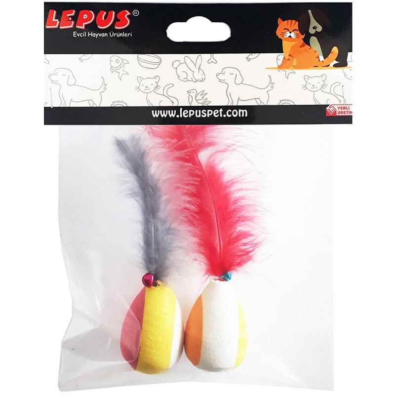 TÜYLÜ SÜNGER KEDİ OYUNCAĞI BÜYÜK (2 ADETX10 LU PAKET)