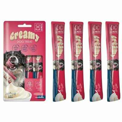M-PETS KÖPEK ÖDÜLÜ CREAMY SOMON BALIKLI 4X15GR (10LU PAKET)
