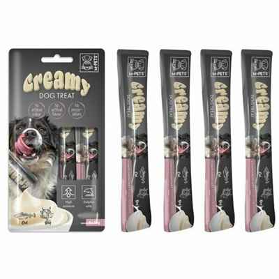 M-PETS KÖPEK ÖDÜLÜ CREAMY MORİNA BALIKLI BİFTEKLİ 4X15GR (10LU PAKET)