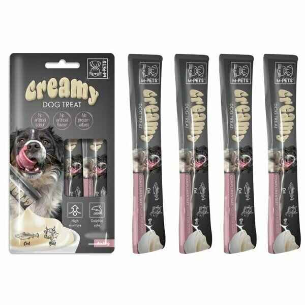 M-PETS KÖPEK ÖDÜLÜ CREAMY MORİNA BALIKLI BİFTEKLİ 4X15GR (10LU PAKET)