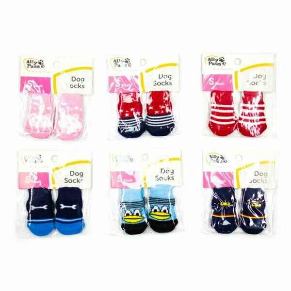 KÖPEKLER İÇİN KAYMAZ TABANLI ÇORAP 4 LÜ SMALL