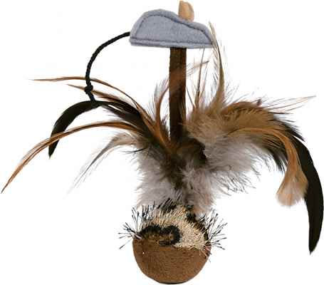 Trixie Kedi Oyuncağı, Peluş Kedi Oyun Topu ve Tüyler, 15cm