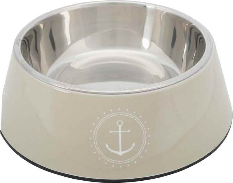 Trixie Köpek Mama ve Su Kabı, Melamin/Paslanmaz Çelik, 0.4lt/ø17cm, Kum Beji