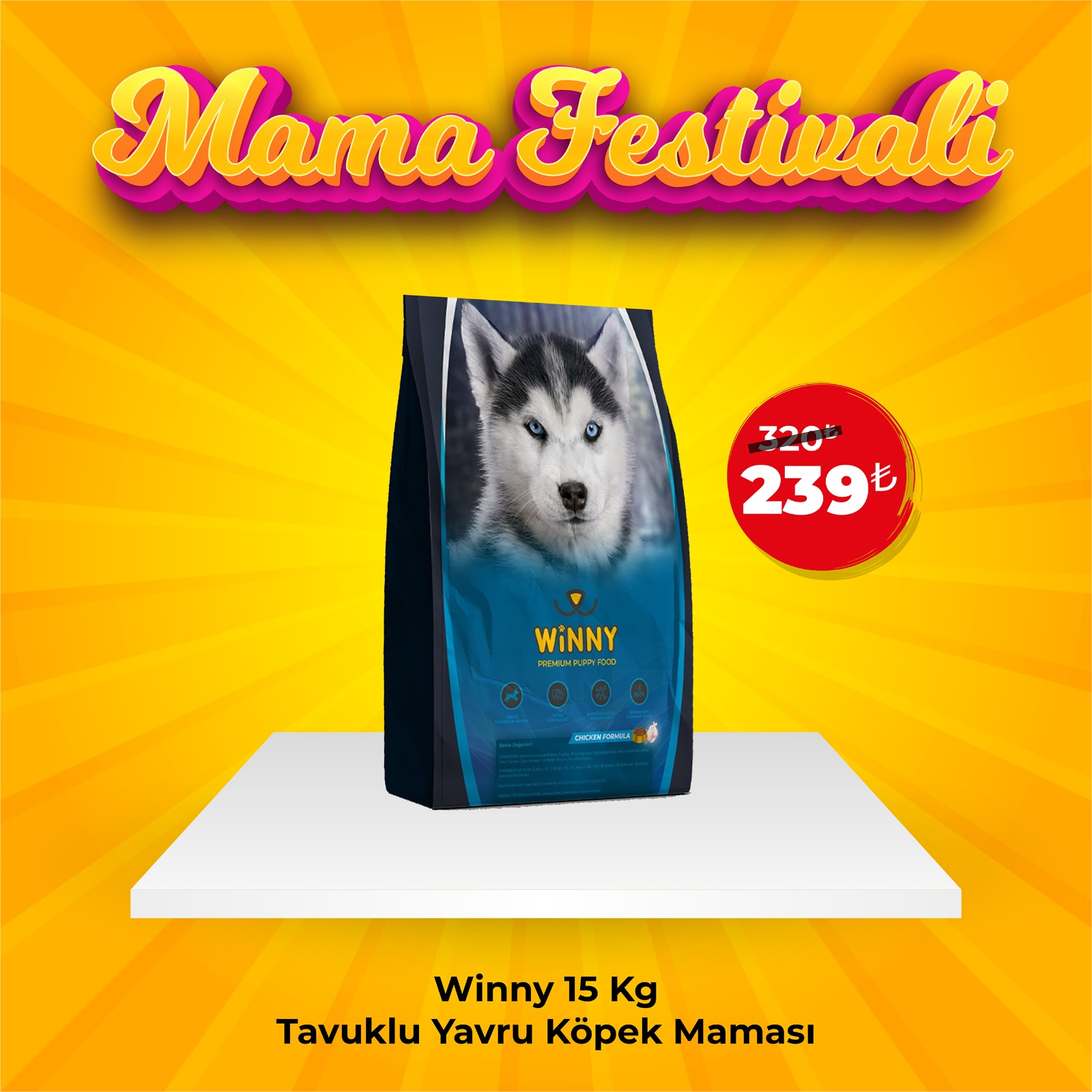 Winny Premium Puppy 15 Kg Yavru Köpek Maması