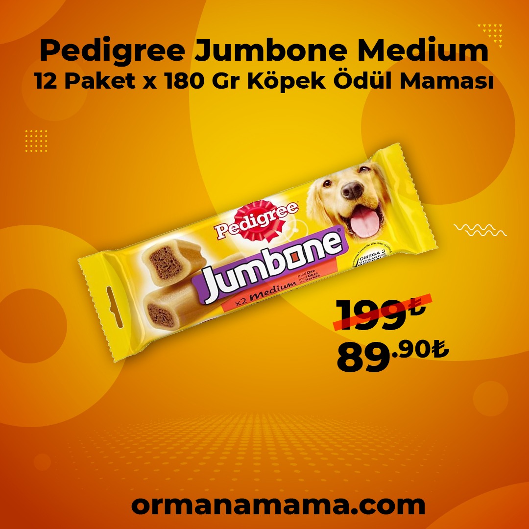 Pedigree Jumbone Medium Köpek Ödül Kemiği 12x180 Gr