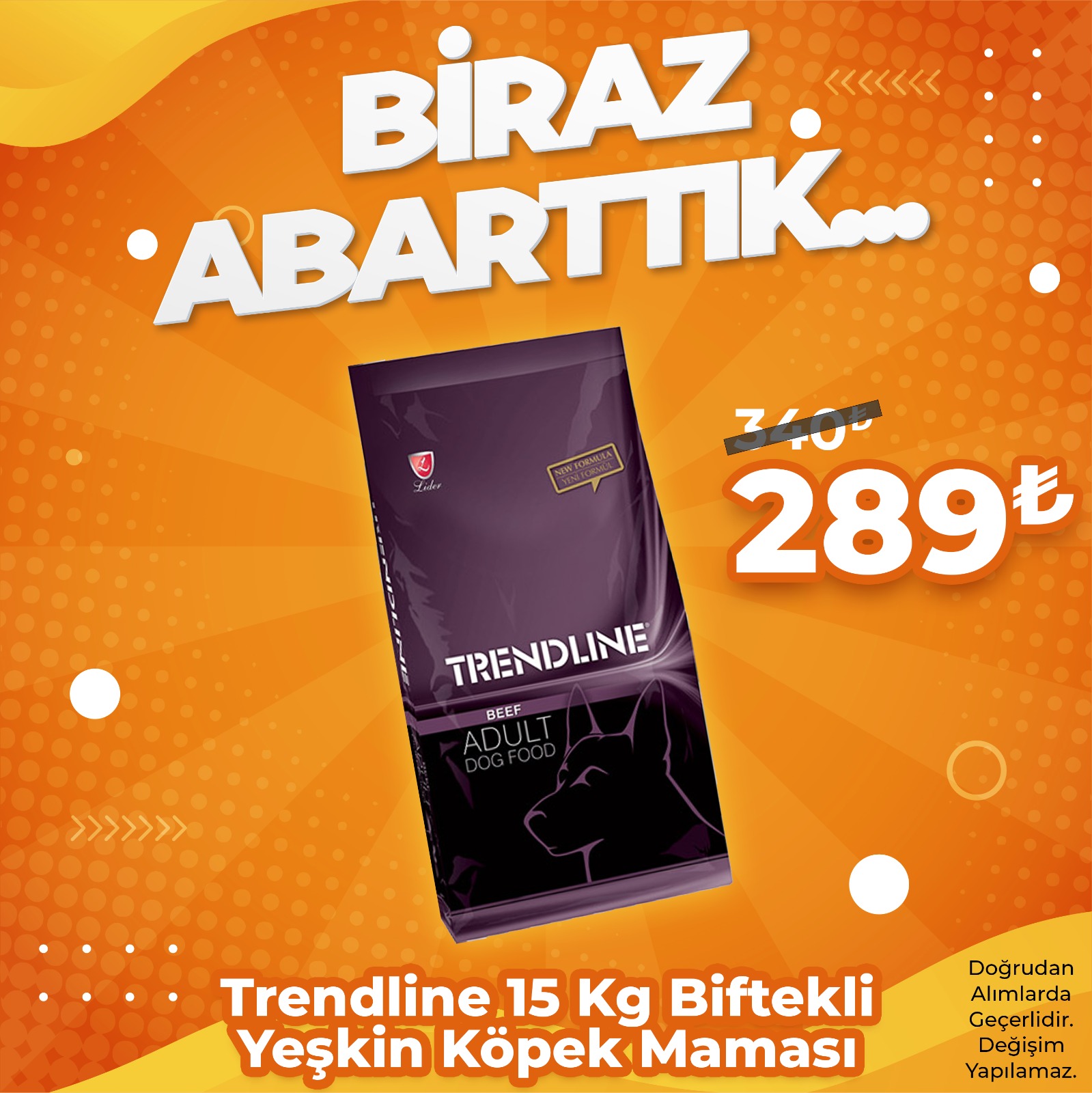 Trendline Biftekli Yetişkin Köpek Maması 15 Kg