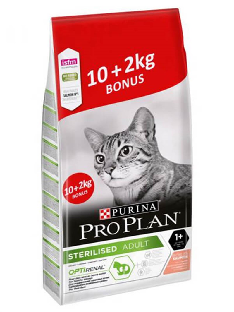 Pro Plan Sterilised Somonlu Kısırlaştırılmış Yetişkin Kedi Maması 10 + 2 KG