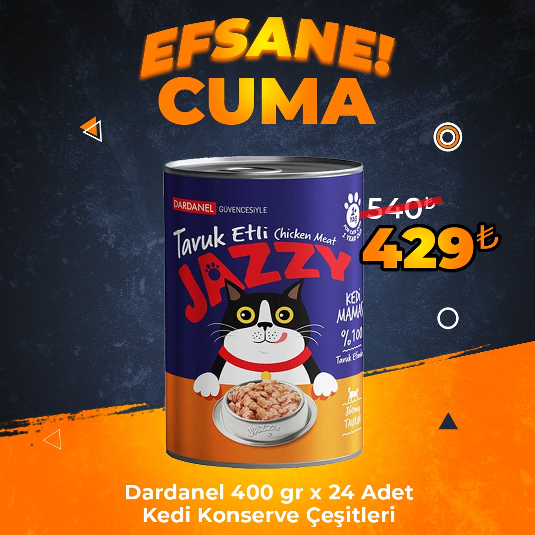 Dardanel Jazzy Kedi Konserve Çeşitleri 400 Grx24 Adet