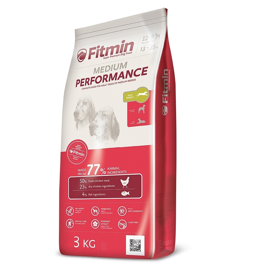 Fitmin Performance %50 Taze Tavuk Etli Orta Irk Yetişkin Köpek Maması 3 Kg