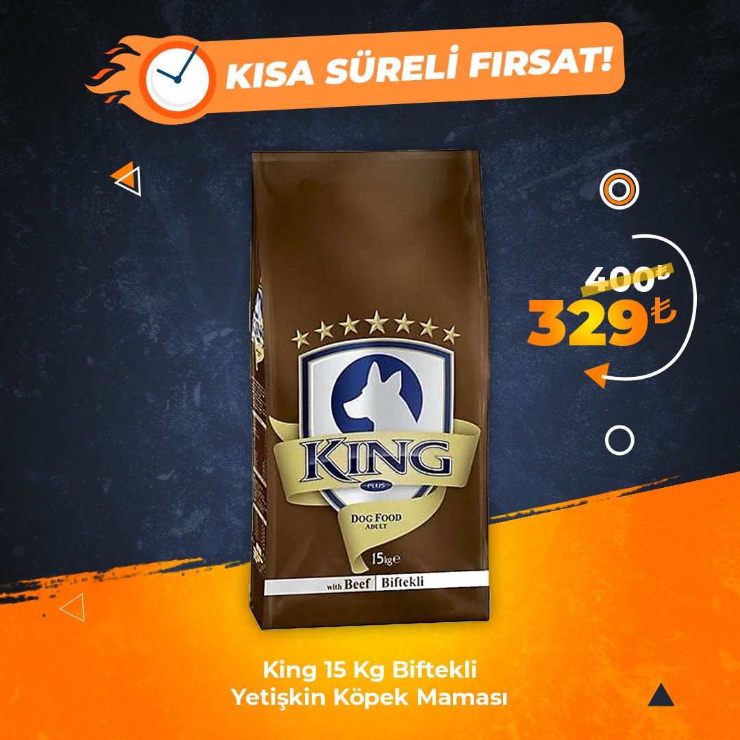 King 15 Kg Biftekli Yetişkin Köpek Maması