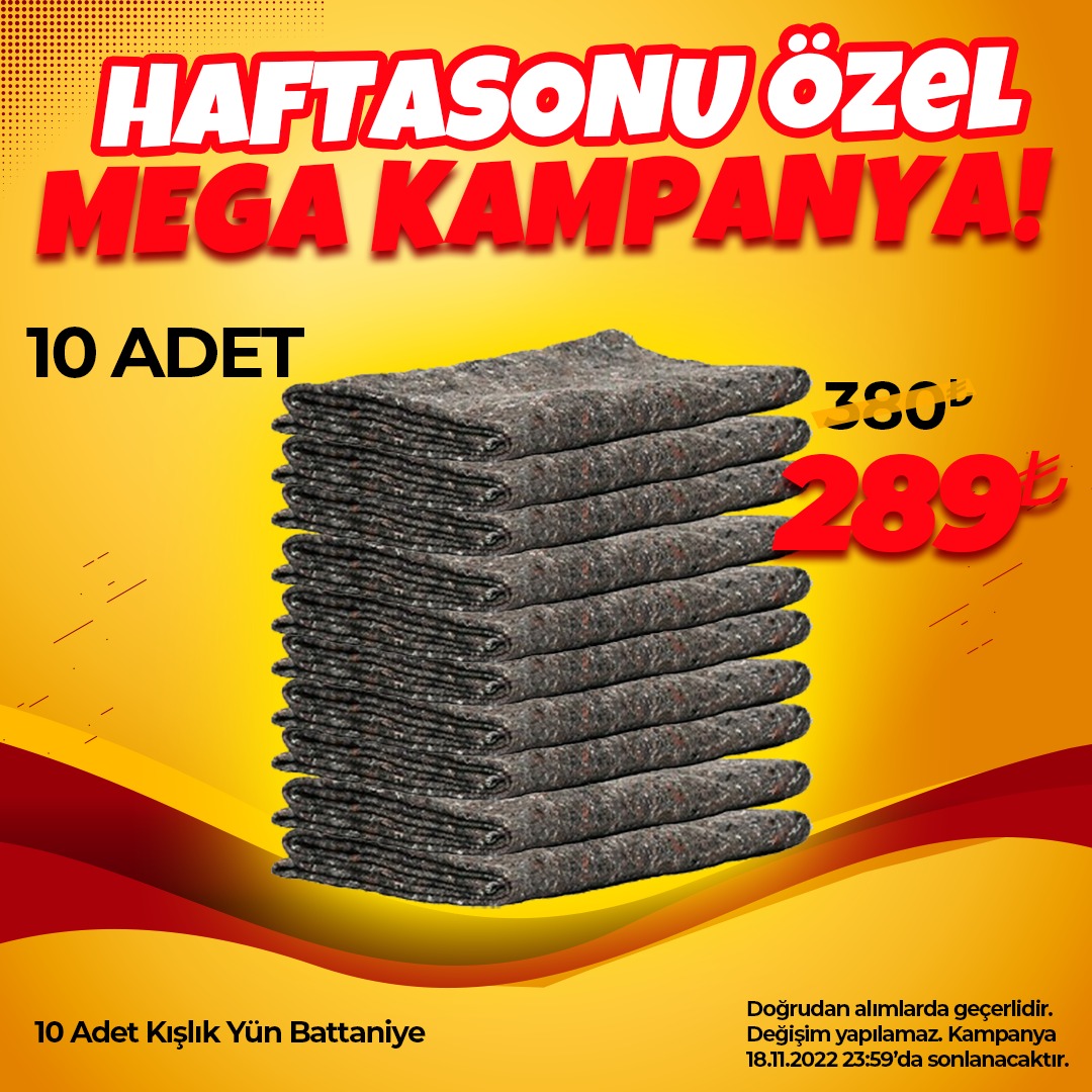 Kışlık Yün Battaniye x 10 Adet