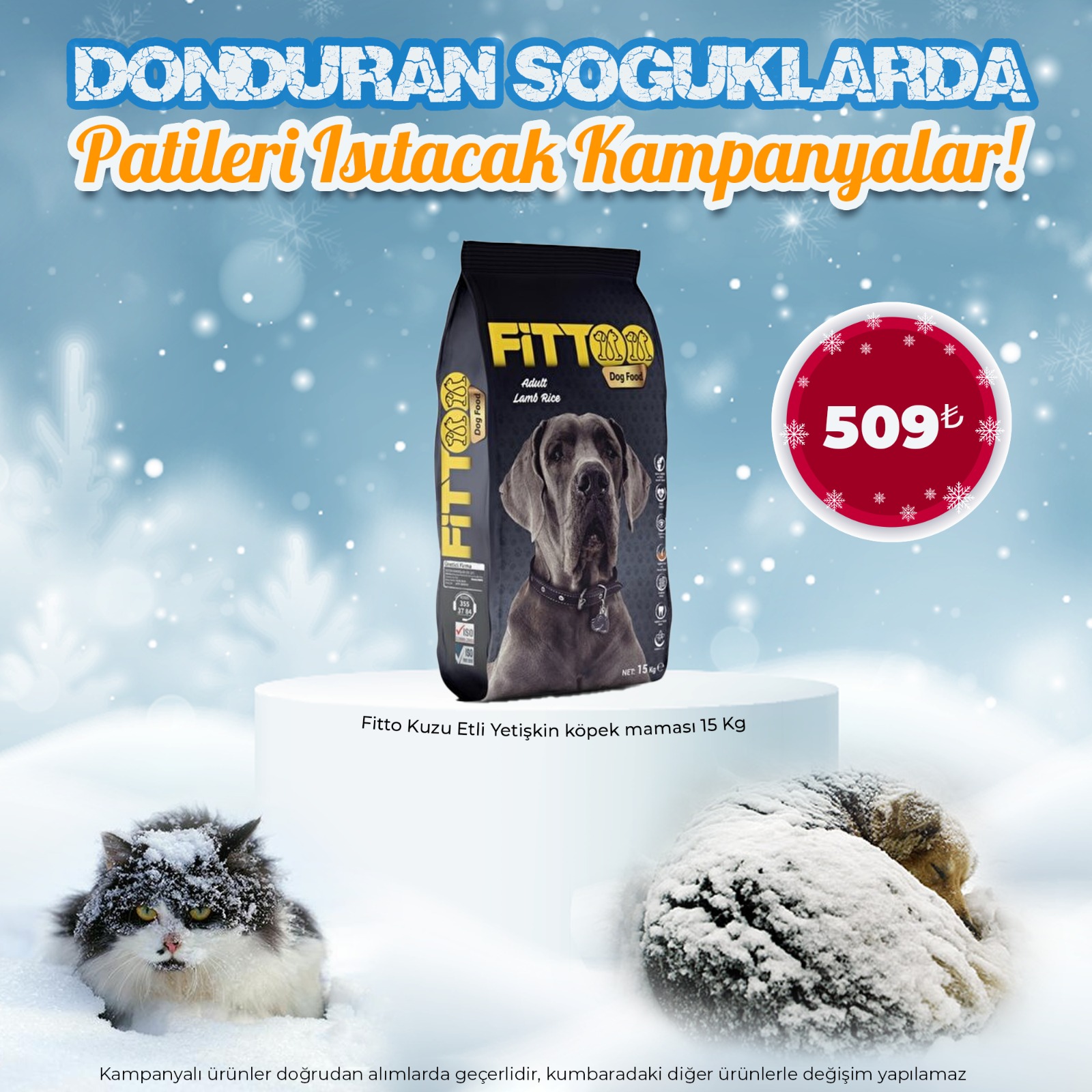 Fitto Kuzu Etli Yetişkin köpek maması 15 Kg