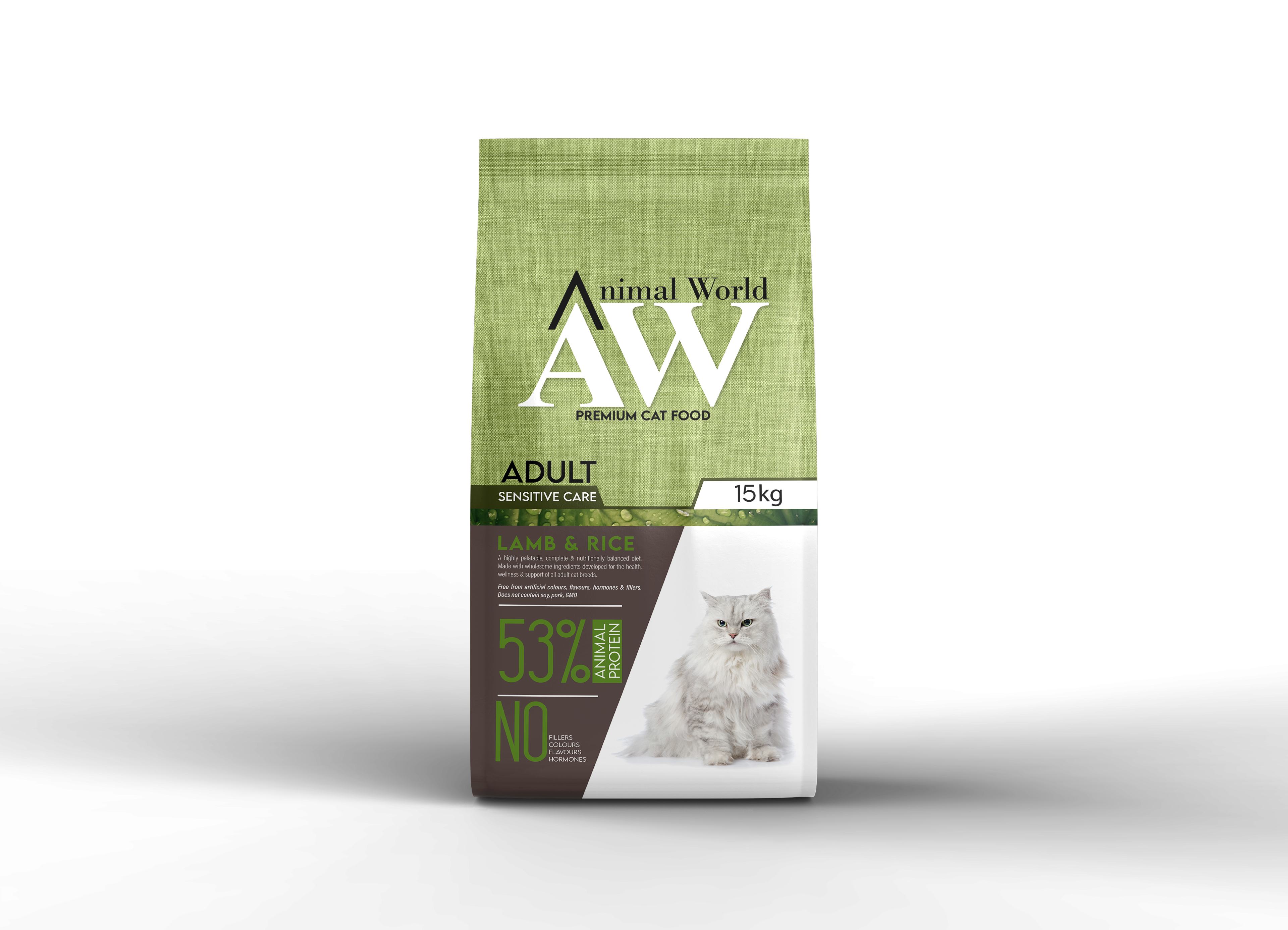Animal World Senstive Care Kuzu Etli Yetişkin Kedi Maması 15 Kg