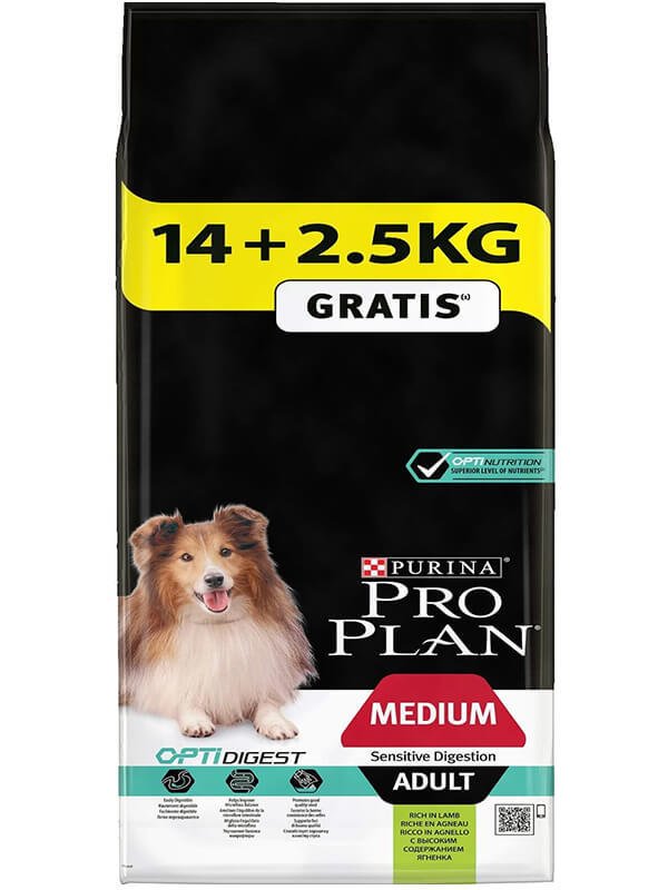 Proplan Adult Sensitive Digeston Kuzu Etli Yetişkin Köpek Maması 14 + 2,5 kg
