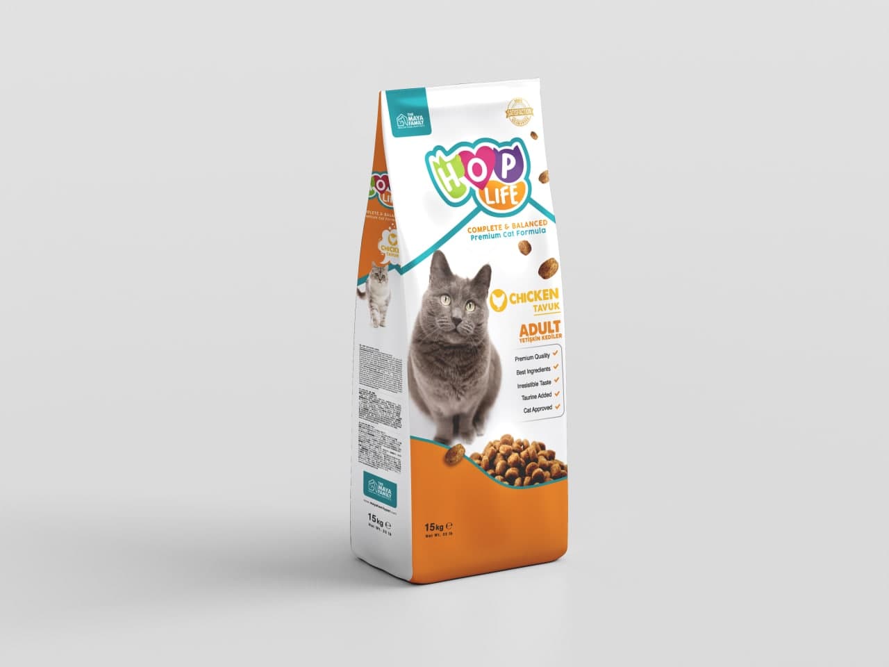 Hop Life Tavuklu Yetişkin Kedi Maması 15 Kg