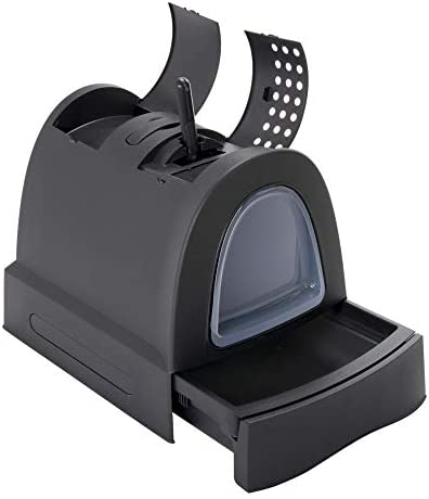 Imac Zuma Antrasit Çekmeceli Kapalı Kedi Tuvaleti 