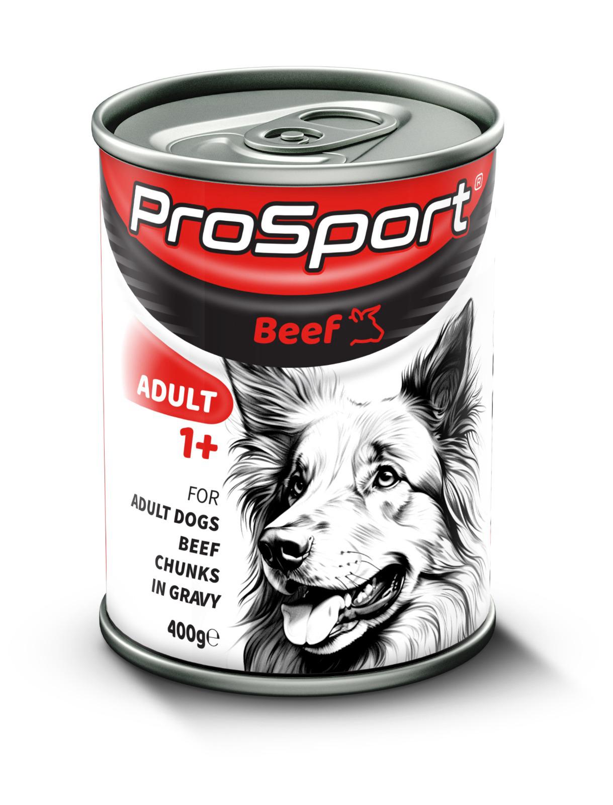 Prosport Chunk Biftekli Yetişkin Köpek Konservesi 400 gr x 20 Adet
