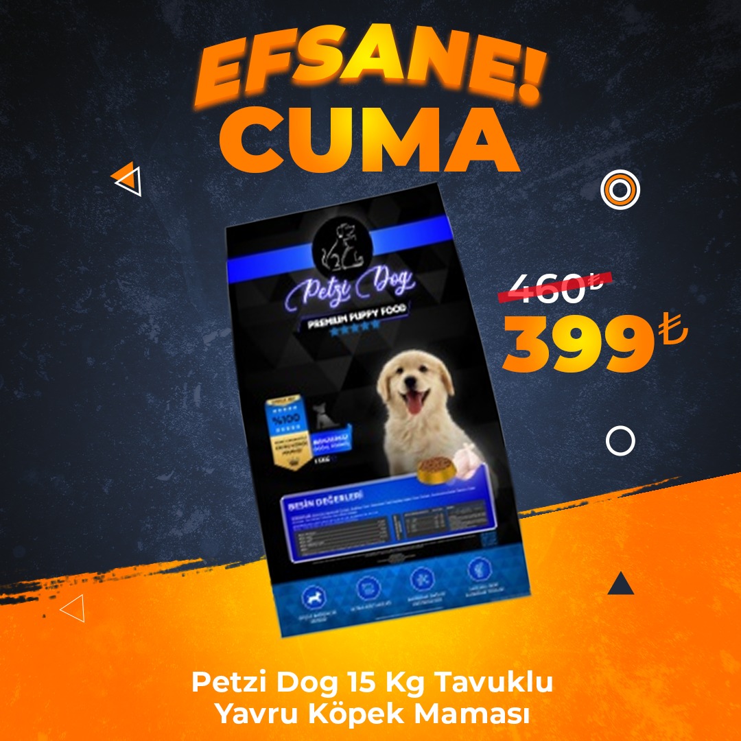 Petzi Dog Premium Puppy Tavuklu 15 Kg Yavru Köpek Maması