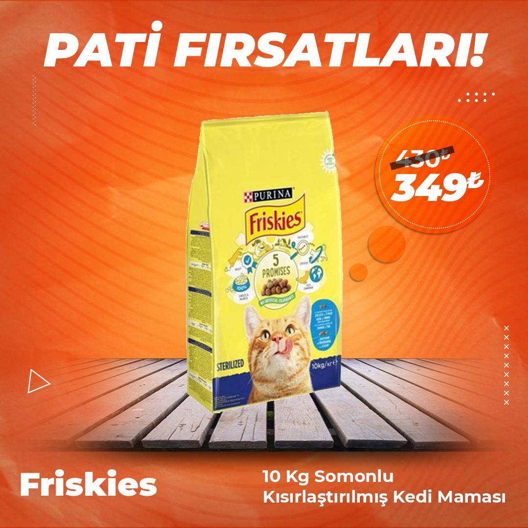 Friskies Sterilised Somonlu Kısırlaştirılmış Yetişkin Kedi Maması 10 Kg