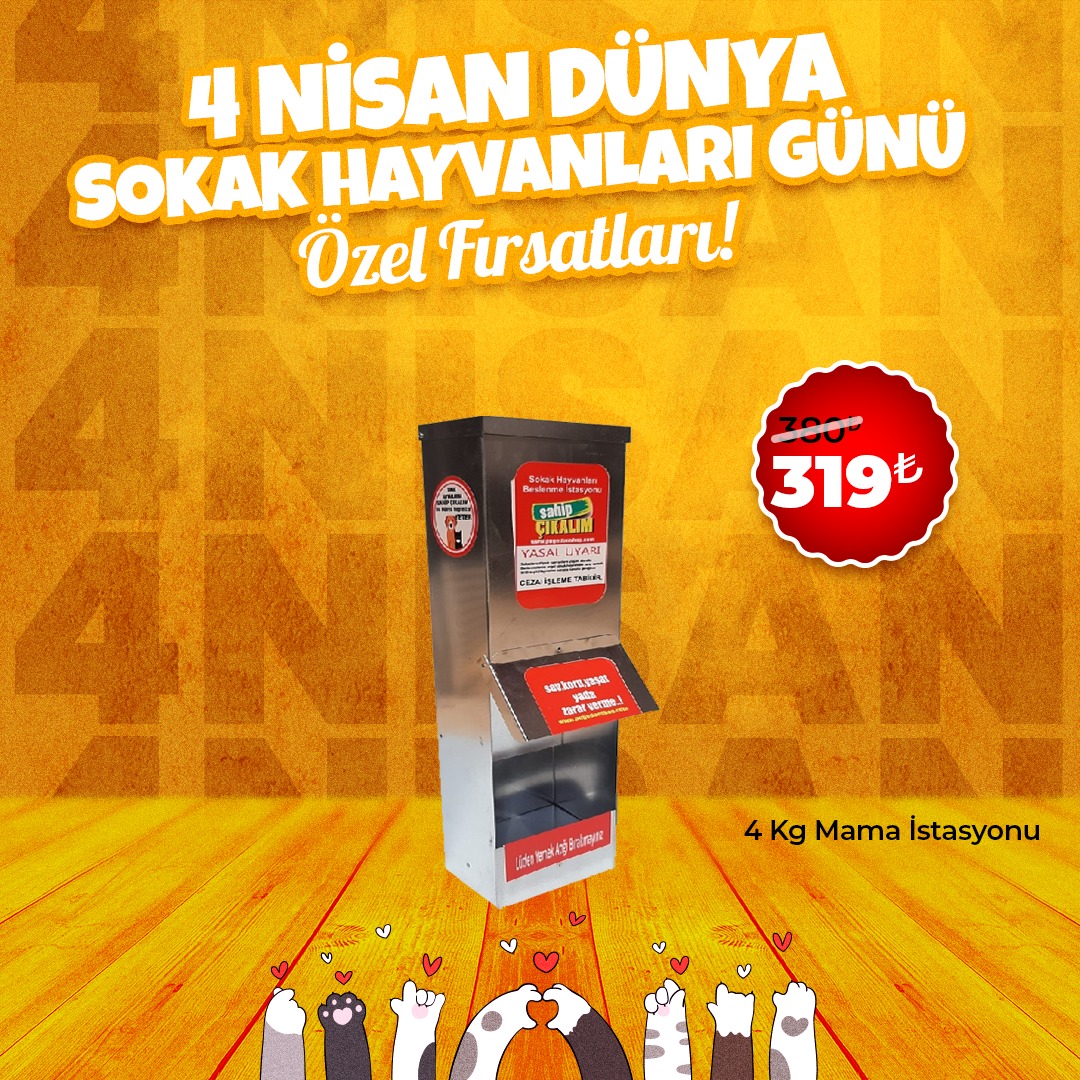 4 Kg Kedi Mama İstasyonu