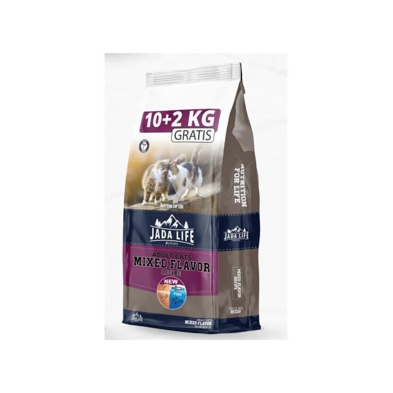 Jada Life Tavuk Ve Balıklı Yetişkin Kedi Maması 10+2 kg