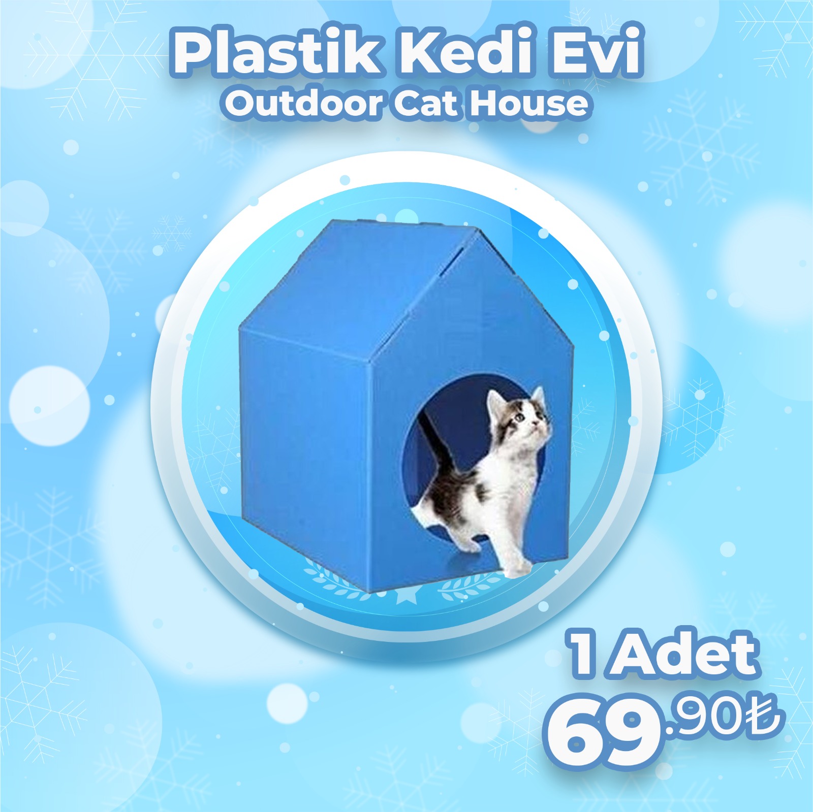 Plastik Kedi Evi 1 Adet